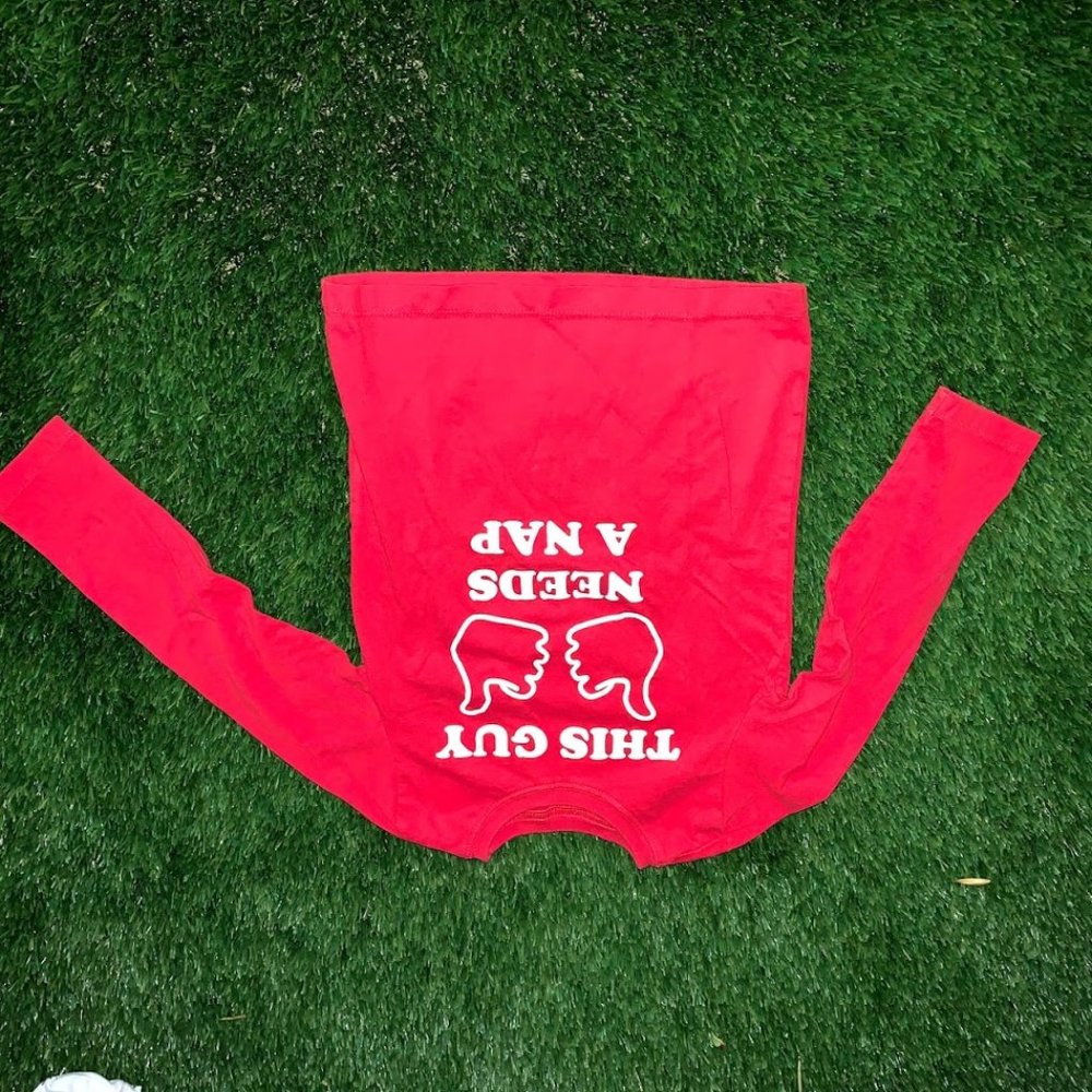 Boys Red Long Sleeve Graphic Tee